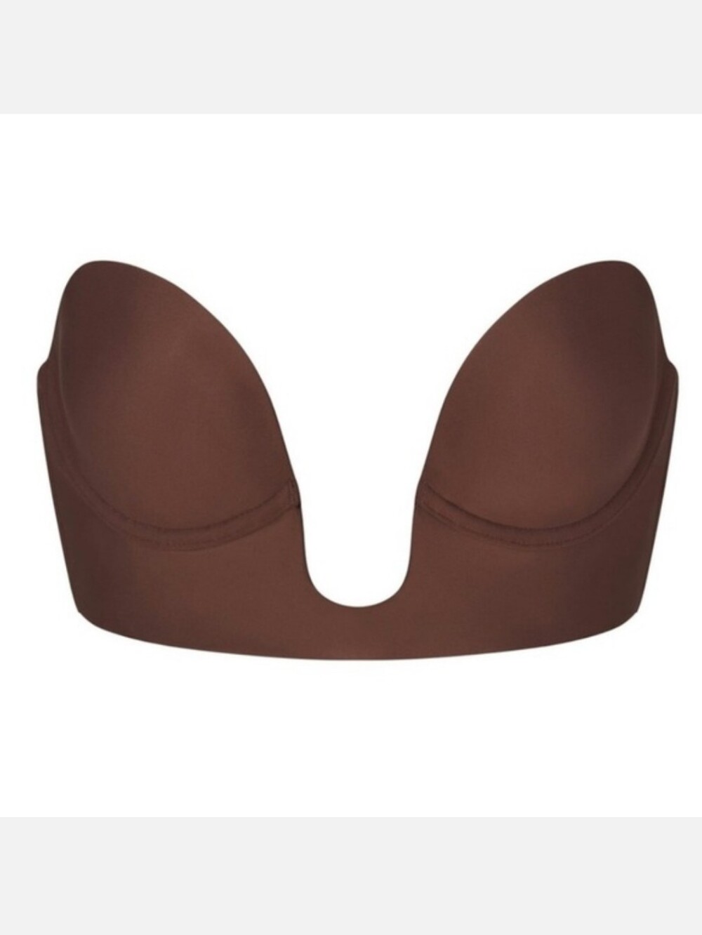Skims Deep Plunge Strapless Bra In Cocoa Size S